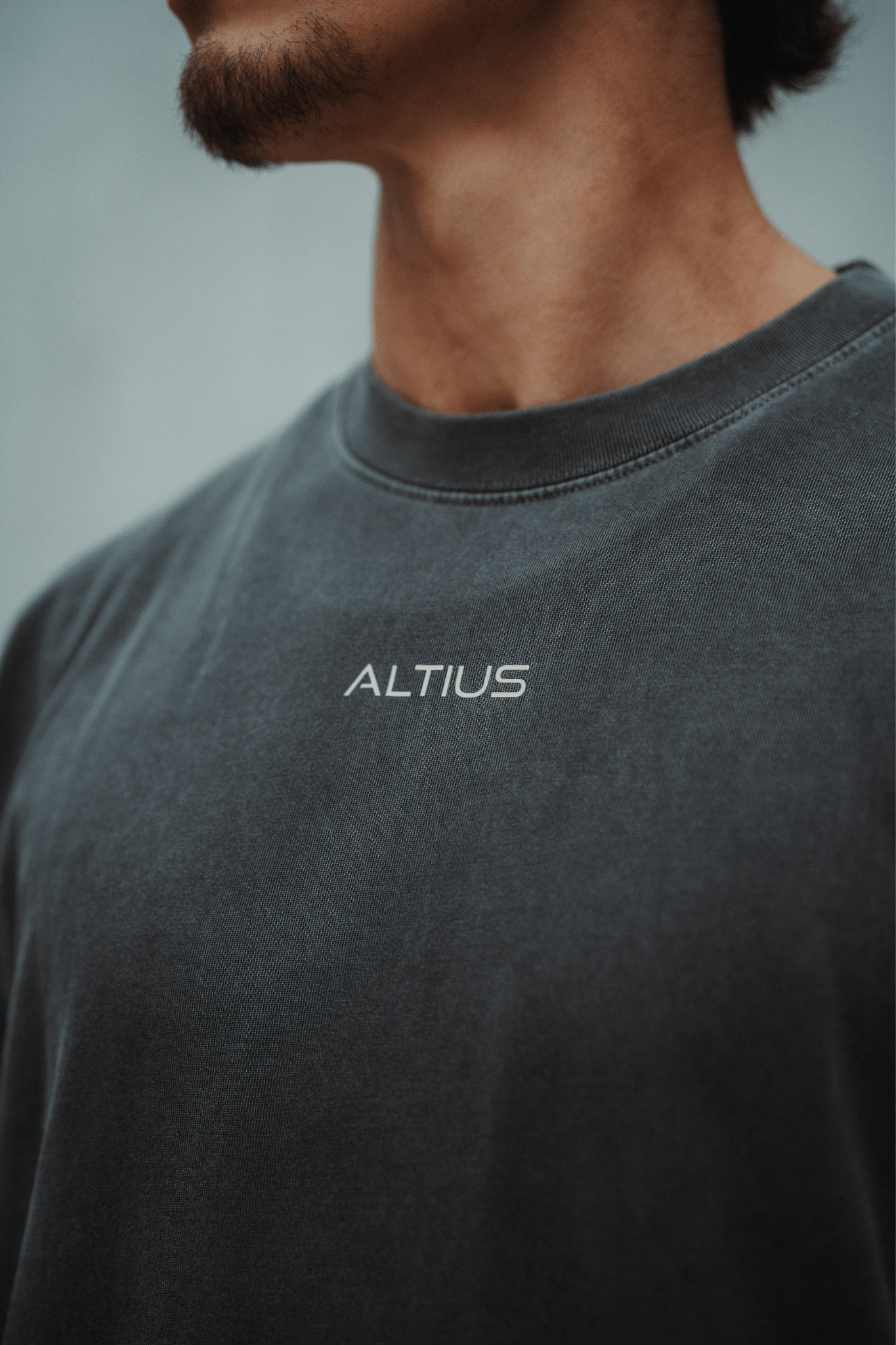 T-shirt Oversize Hercule - Washed charcoal