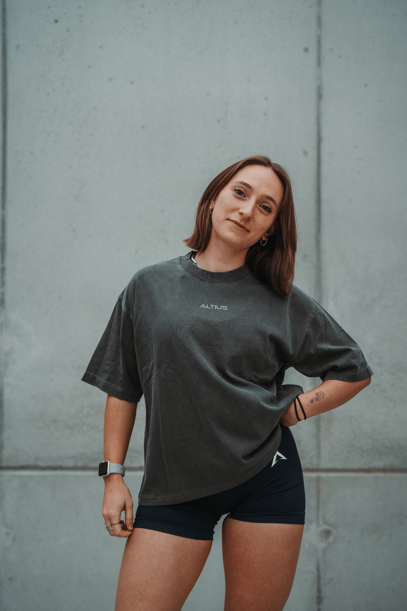 T-shirt Oversize Hercule - Washed charcoal