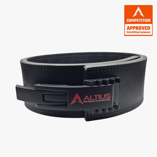 ALL|Noir|Ceinture de squat Altius 13 mm noire, levier et badge FinalRep