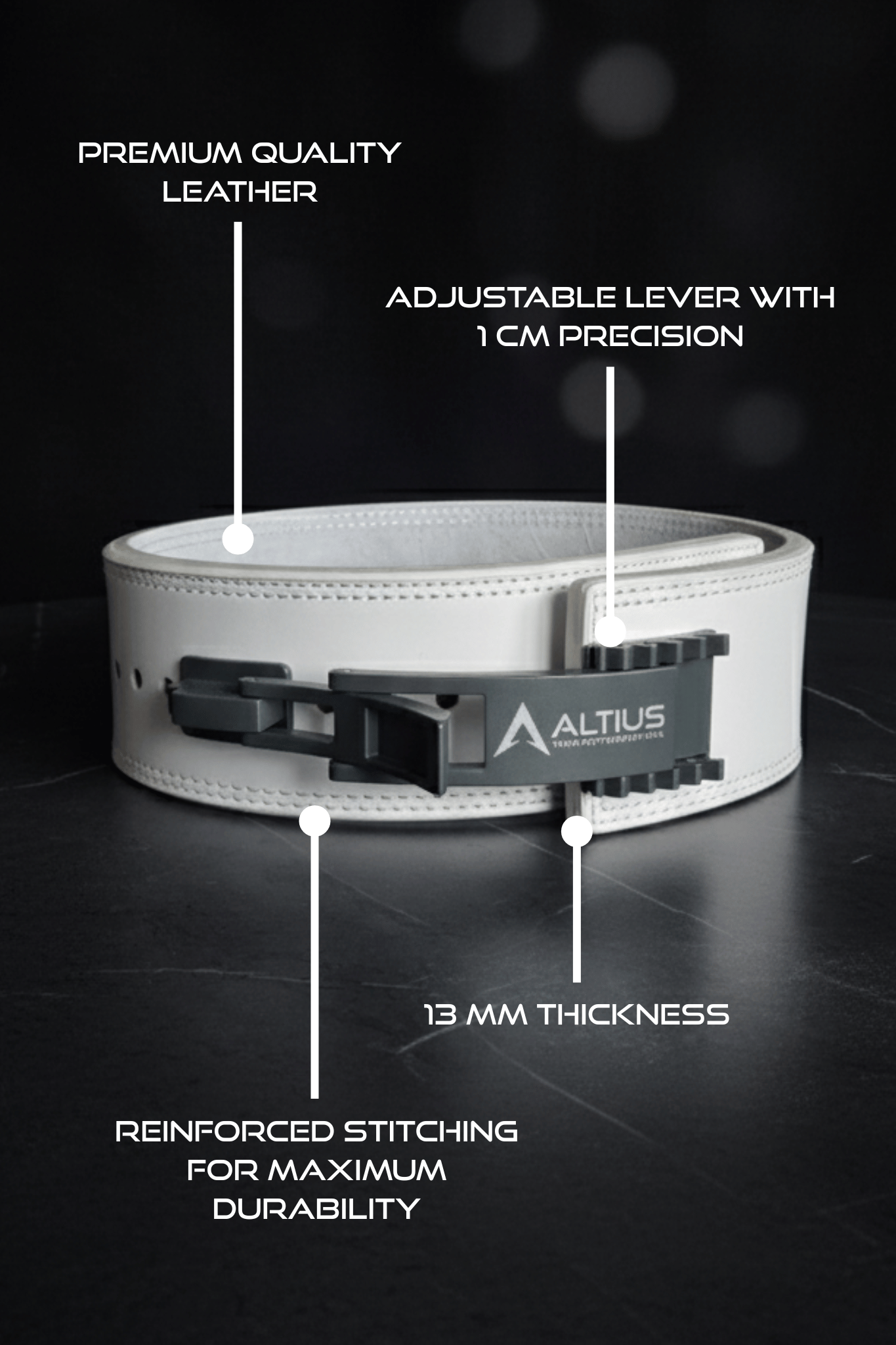 Ceinture de squat Altius - 13 mm Premium Lever Belt