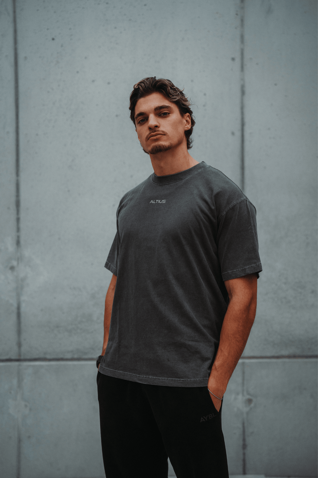 Hercule Oversized T-shirt – Washed Charcoal