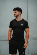 Black short sleeve compression t-shirt