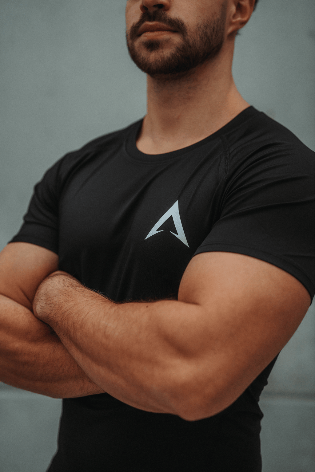 Black short sleeve compression t-shirt