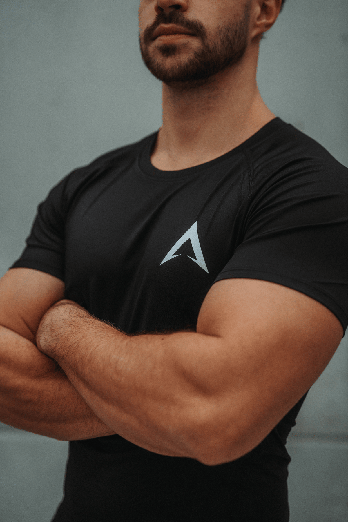 Black short sleeve compression t-shirt