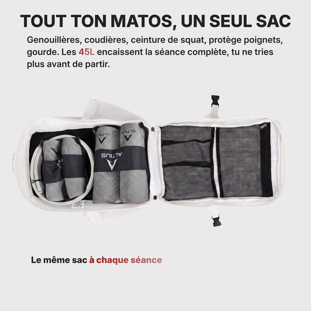 FR|ALL|Tout ton matos un seul sac, 45 L pour la séance complète