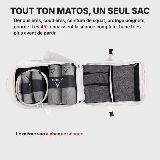 FR|ALL|Tout ton matos un seul sac, 45 L pour la séance complète