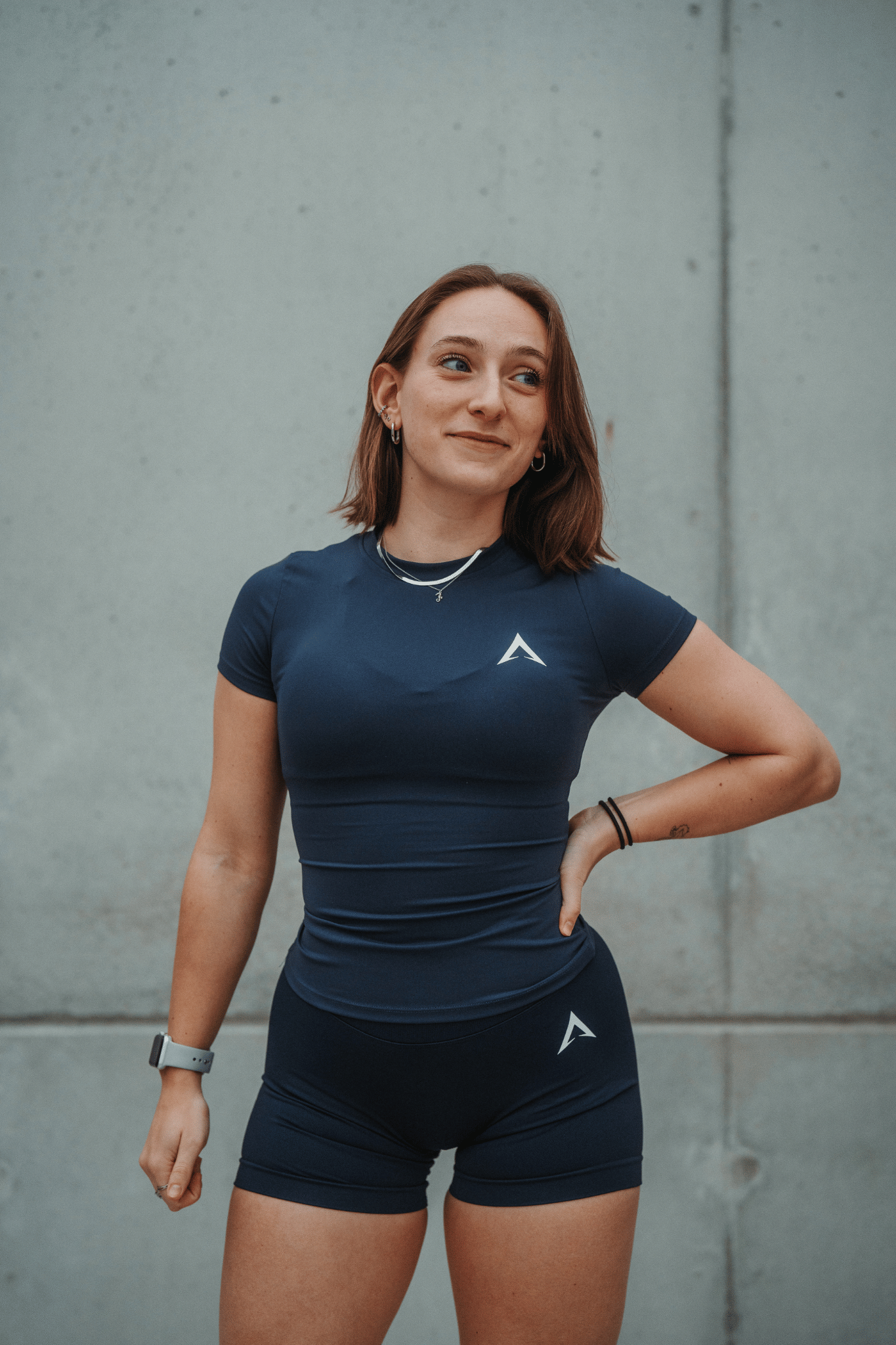 T-shirt Compression Altius – Navy blue
