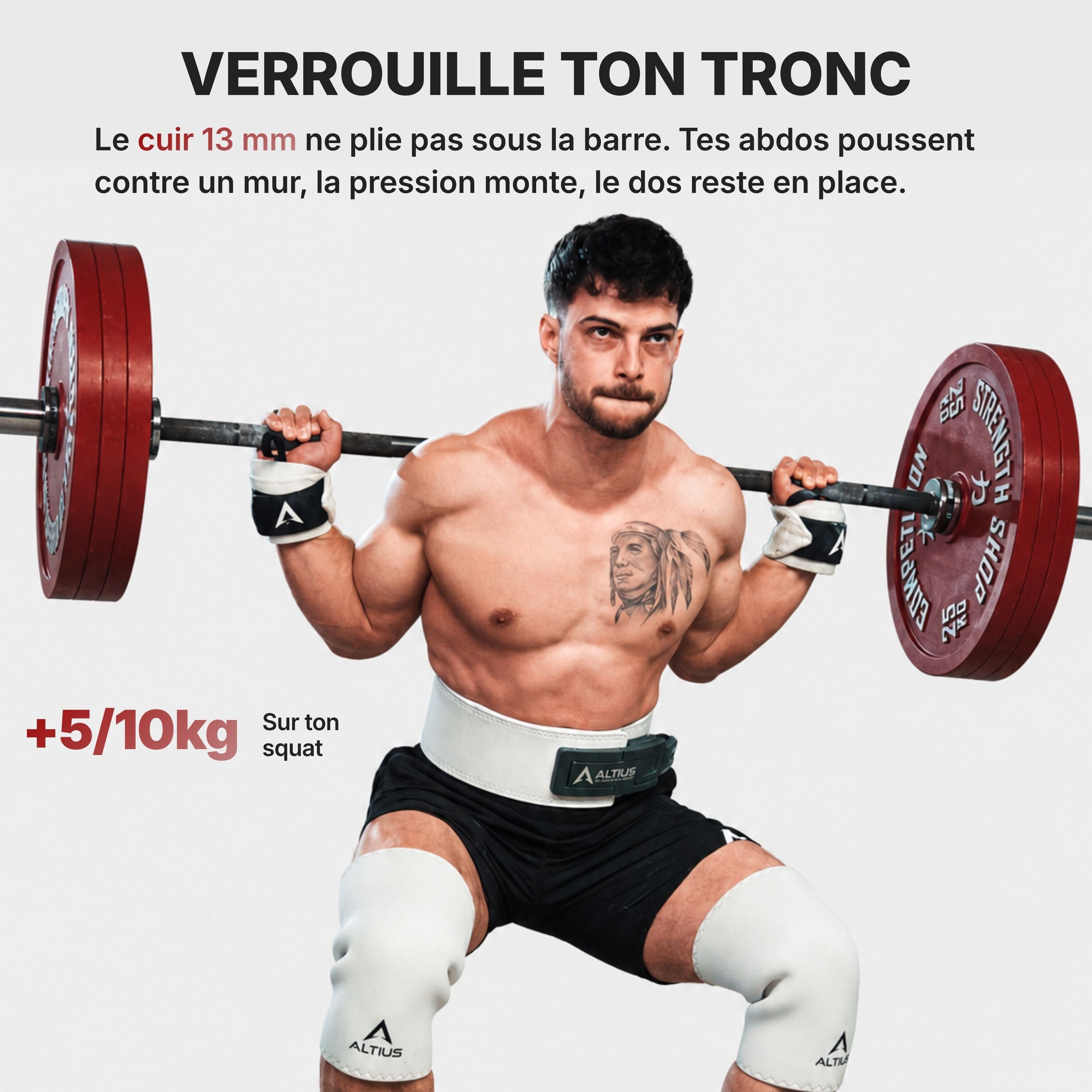 FR|ALL|Verrouille ton tronc, cuir 13 mm rigide, +5 à 10 kg au squat