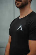 Black short sleeve compression t-shirt