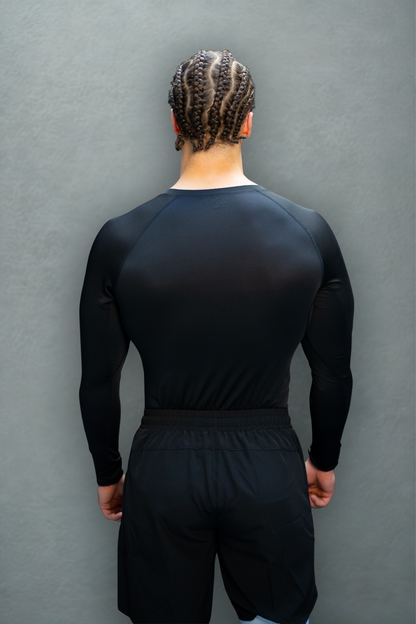 Black long sleeve compression t-shirt