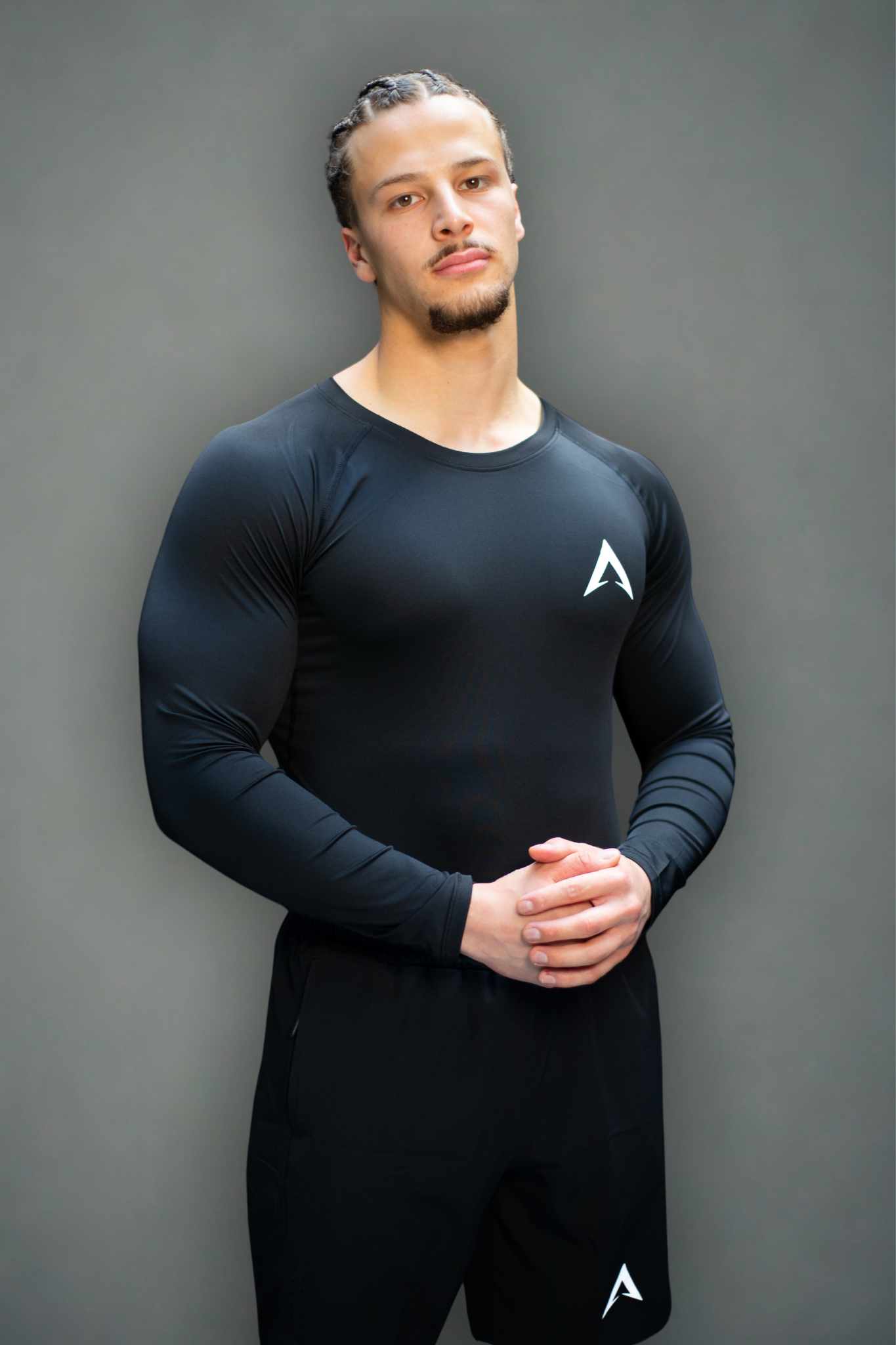 Black long sleeve compression t-shirt