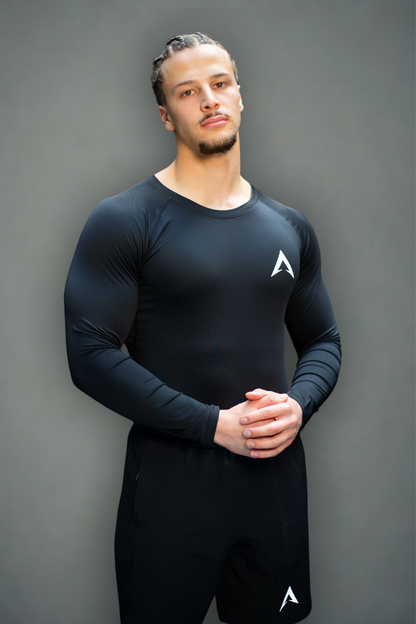 Black long sleeve compression t-shirt