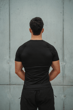 Black short sleeve compression t-shirt