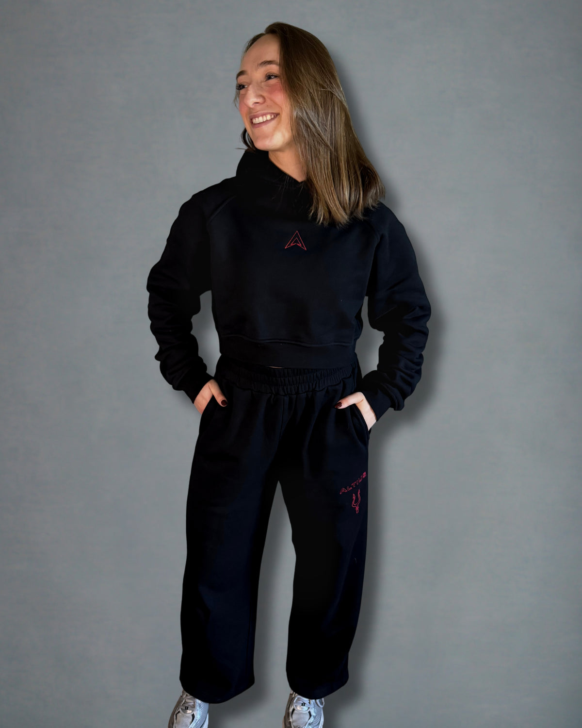 Women's Oversized Cropped Hoodie - Pluto | 500gsm French Terry