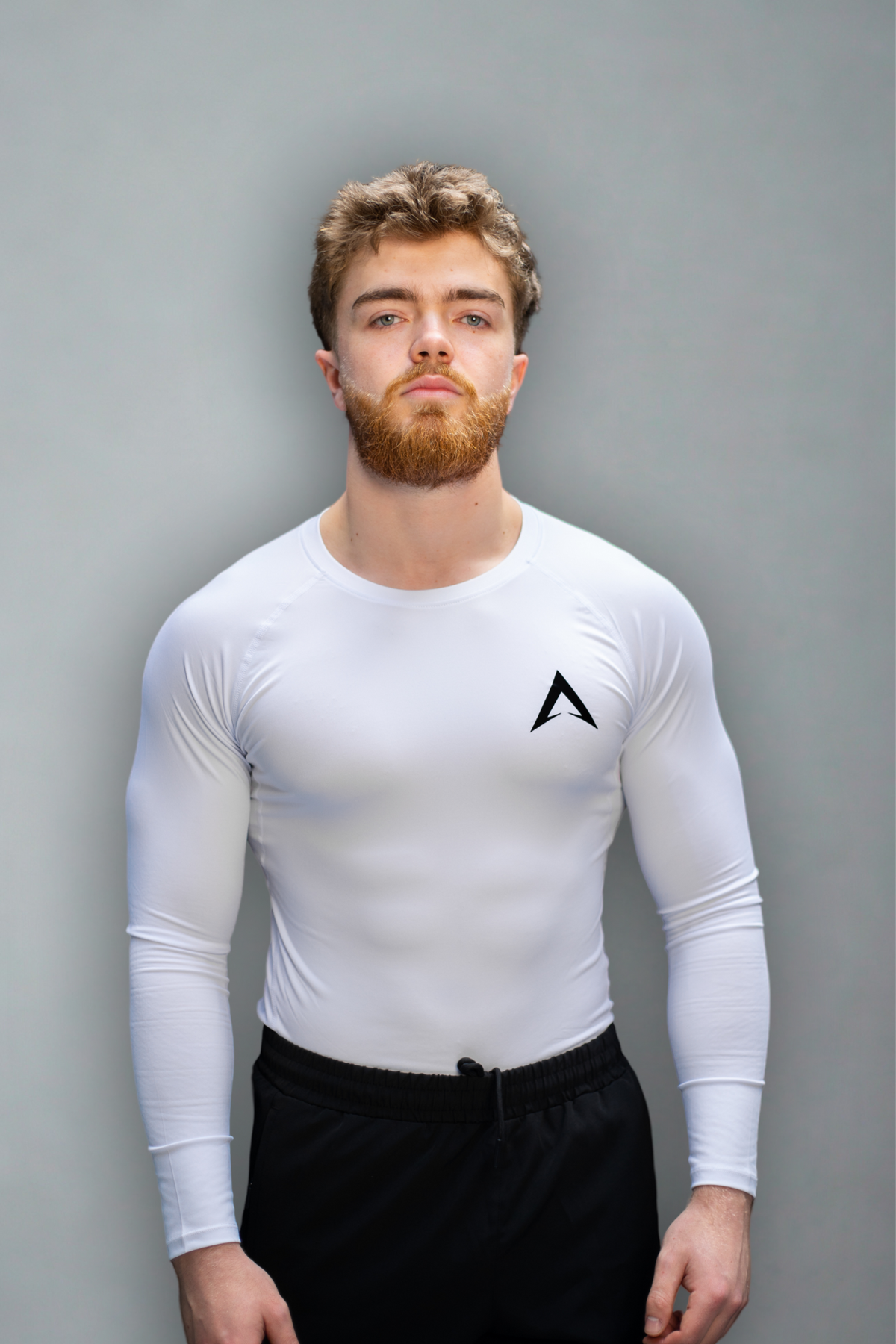 T-shirt compression longue manche blanc