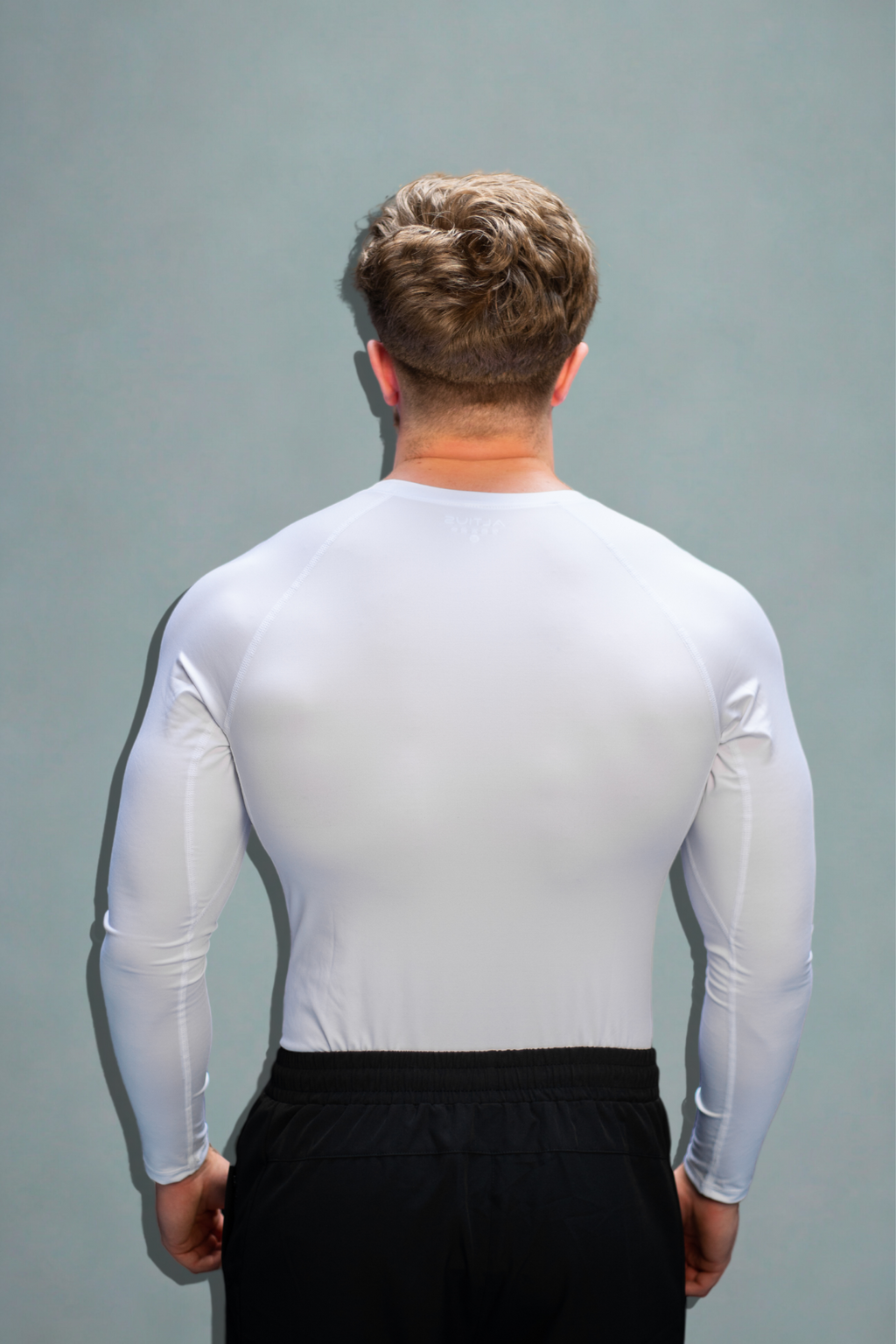 T-shirt compression longue manche blanc