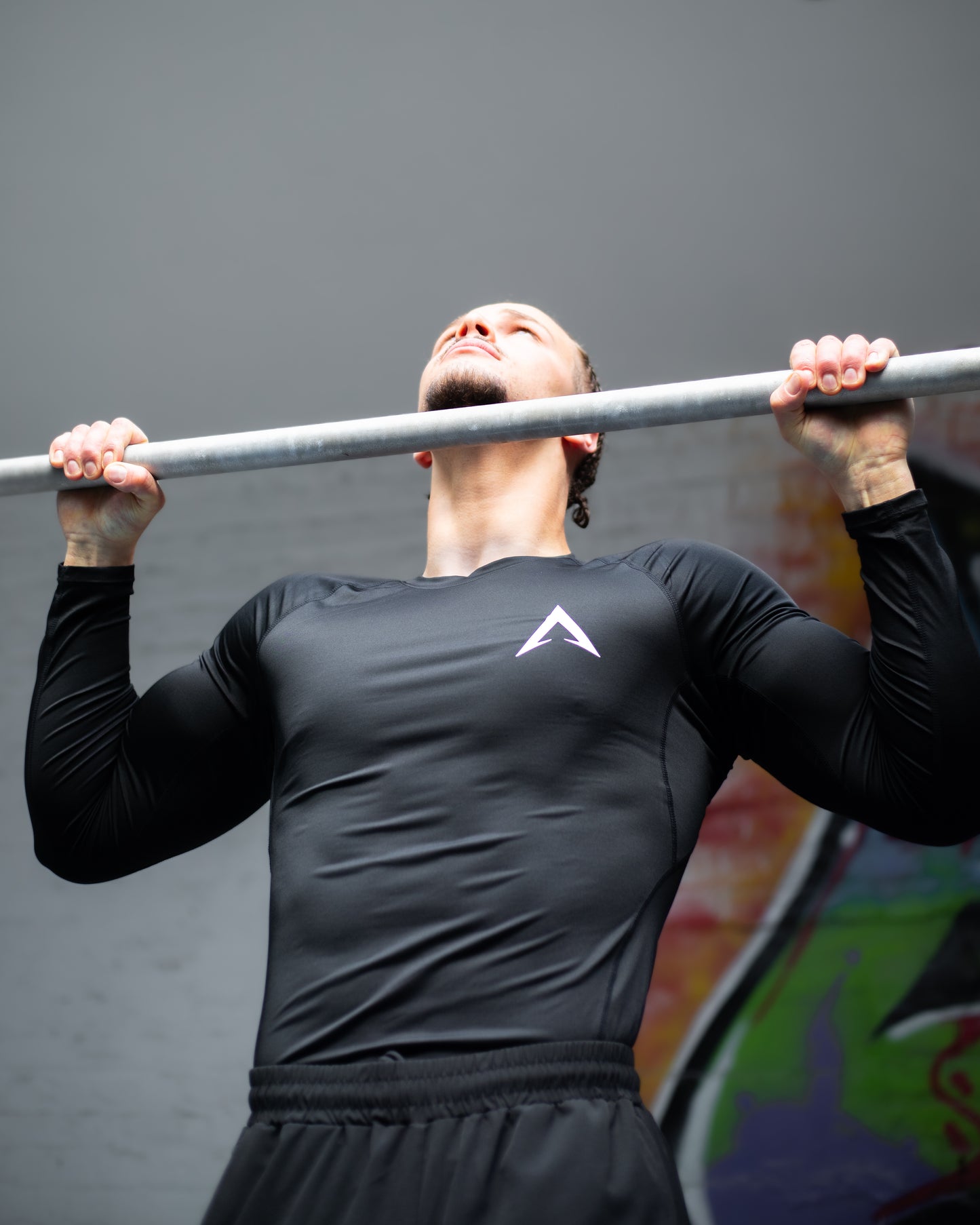 Black long sleeve compression t-shirt