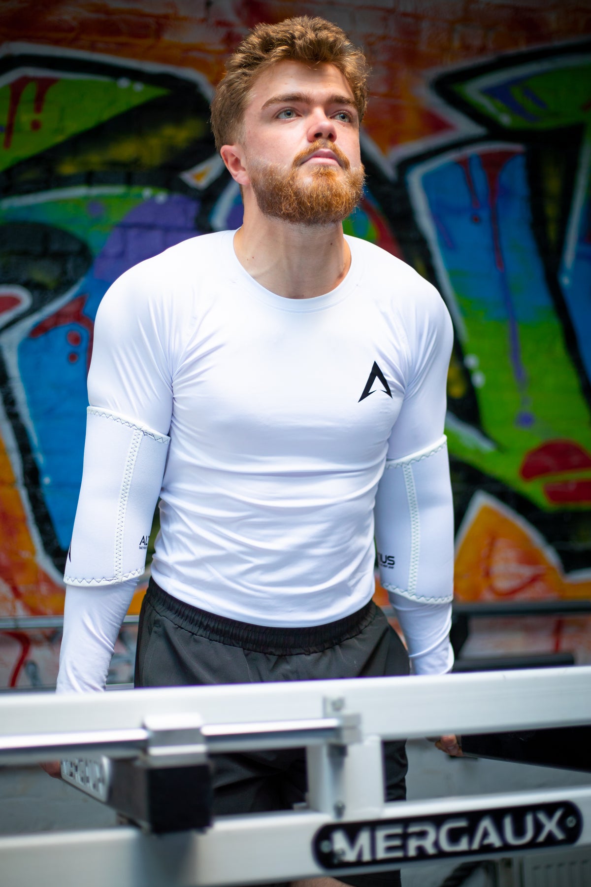 T-shirt compression longue manche blanc