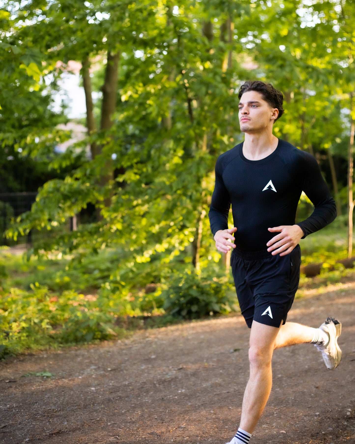 Black long sleeve compression t-shirt