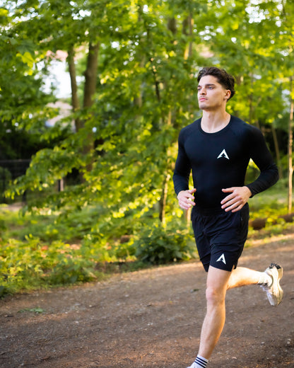 Black long sleeve compression t-shirt